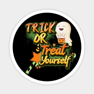 Trick Or Treat Yourself - Best Design Cheeky Ghost Magnet